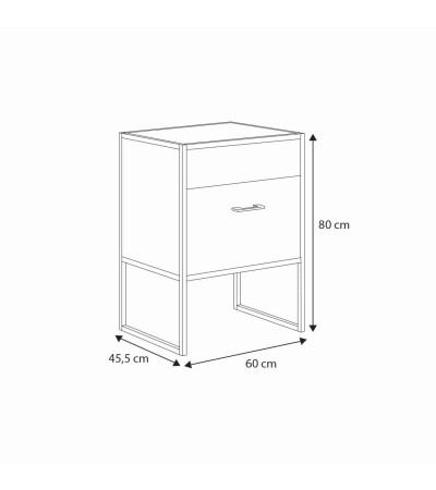 Meuble salle de bain sous vasque Aurora style industriel