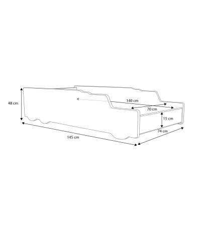 Lit enfant Camion de ciment avec matelas et sommier inclus