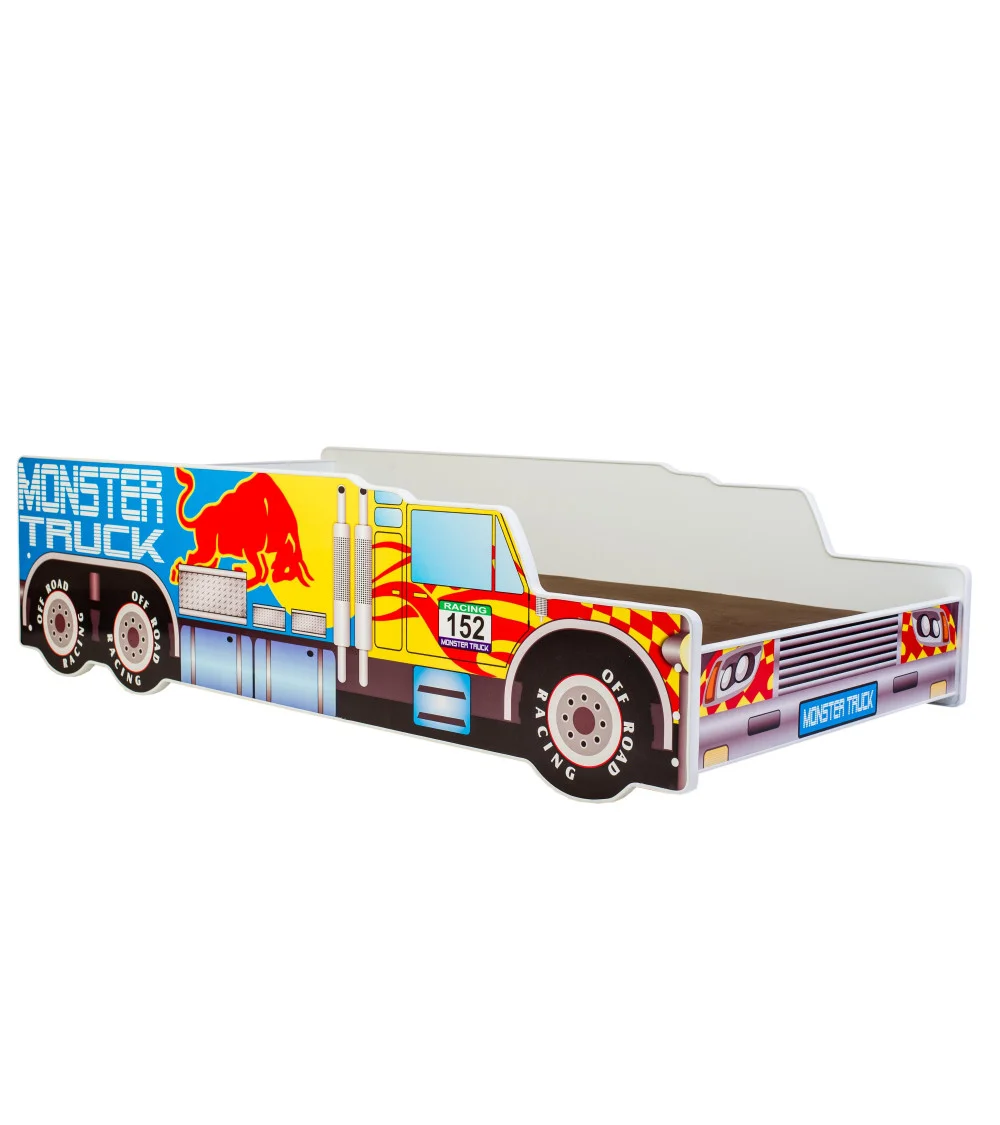 Lit enfant Monster Truck avec matelas et sommier inclus