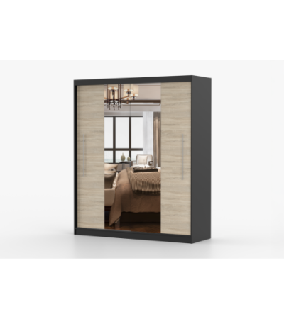 Armoire Eireen I 203 cm avec miroir