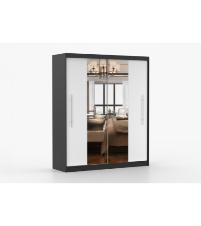 Armoire Eireen I 203 cm avec miroir