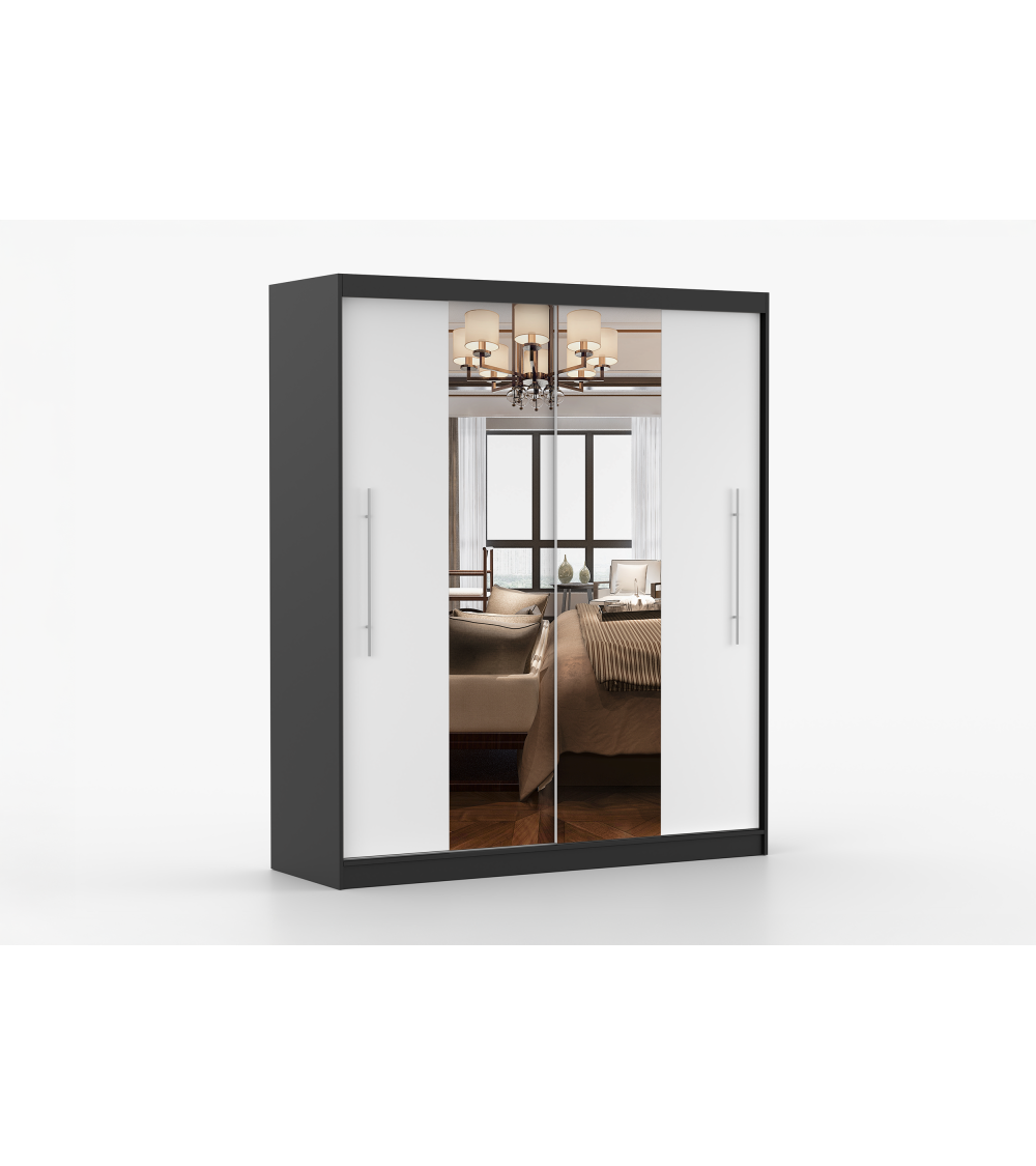 Armoire Eireen I 203 cm avec miroir