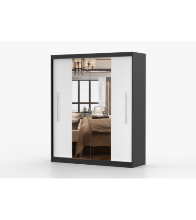 Armoire Eireen I 203 cm avec miroir