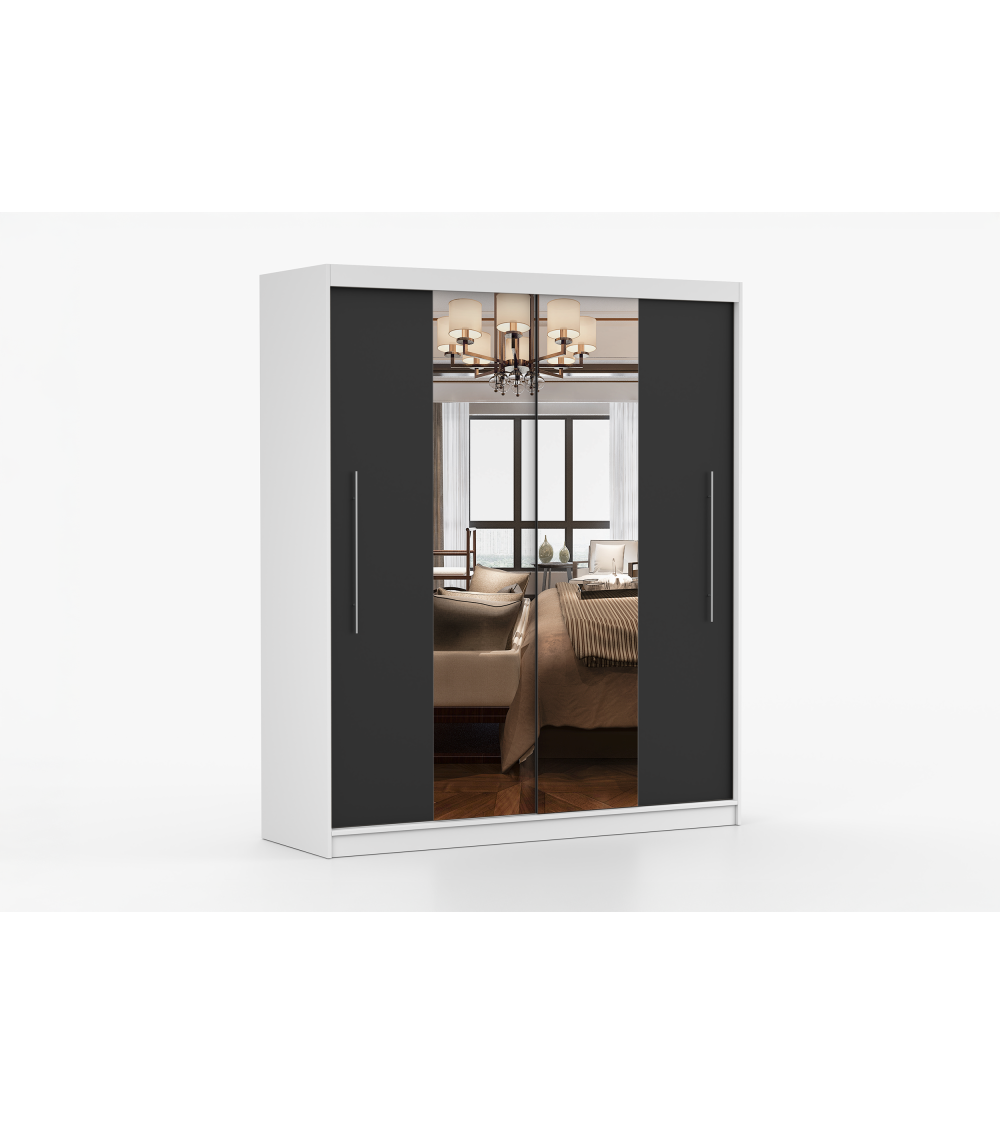Armoire Eireen I 203 cm avec miroir