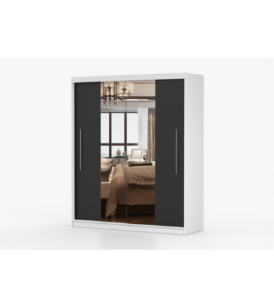 Armoire Eireen I 203 cm avec miroir