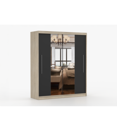 Armoire Eireen I 203 cm avec miroir