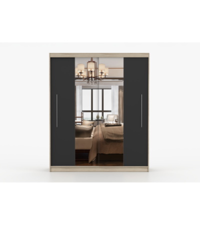 Armoire Eireen I 203 cm avec miroir
