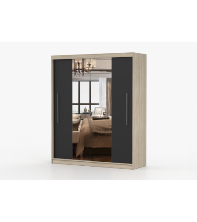 Armoire Eireen I 203 cm avec miroir