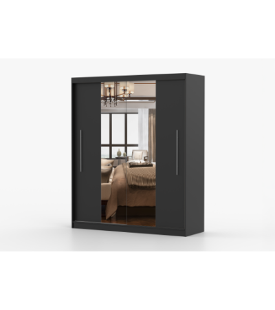 Armoire Eireen I 203 cm avec miroir