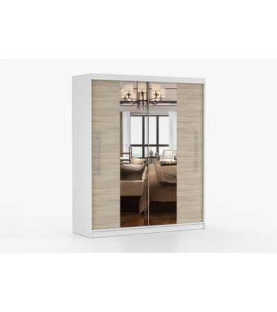 Armoire Eireen I 203 cm avec miroir