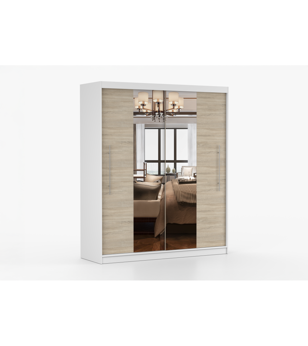 Armoire Eireen I 203 cm avec miroir