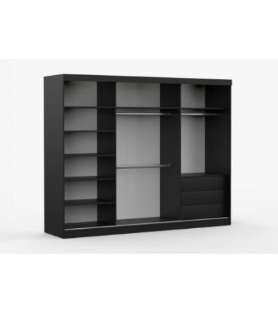 Armoire Milanor 250 cm avec miroir