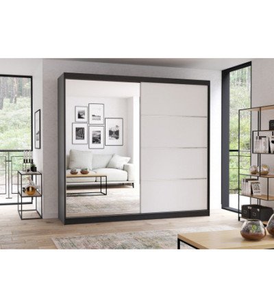 Armoire Léandra 203 cm avec miroir