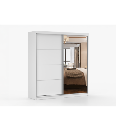 Armoire Léandra 203 cm avec miroir