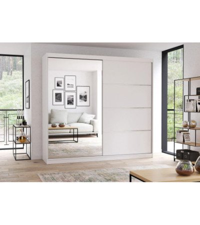 Armoire Léandra 203 cm avec miroir