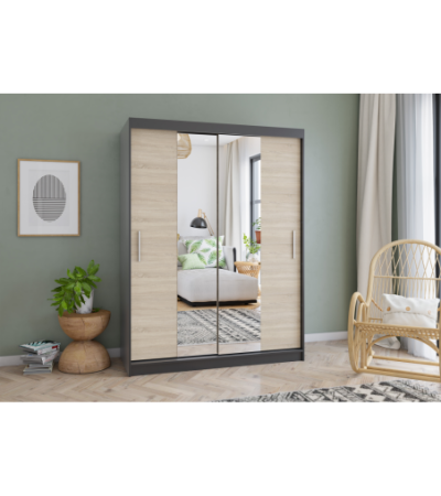 Armoire Aenora 150 cm avec miroir
