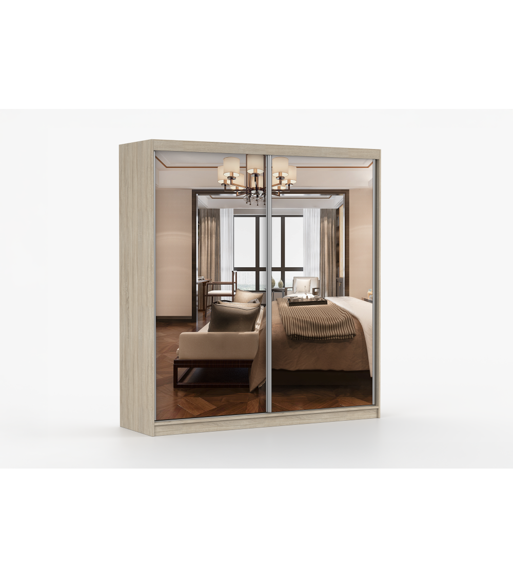 Armoire Solènea 203 cm avec miroir