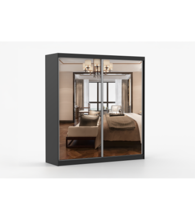 Armoire Solènea 203 cm avec miroir