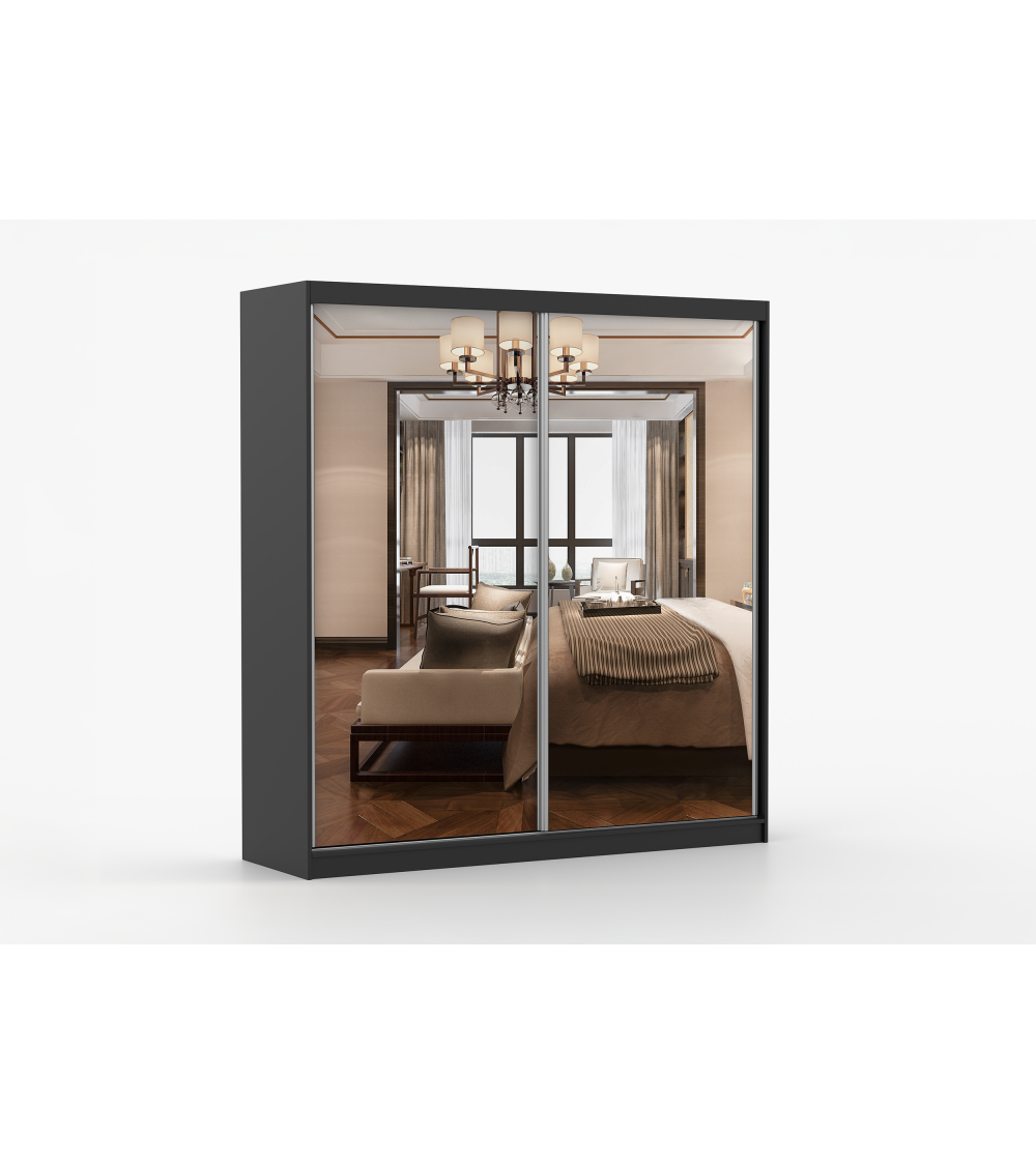 Armoire Solènea 203 cm avec miroir