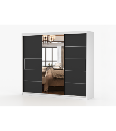 Armoire Théana avec miroir 250 cm