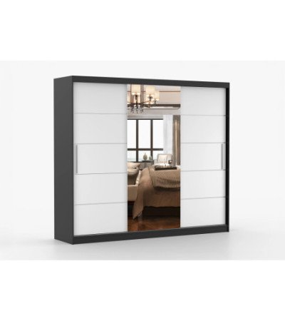 Armoire Théana avec miroir 250 cm
