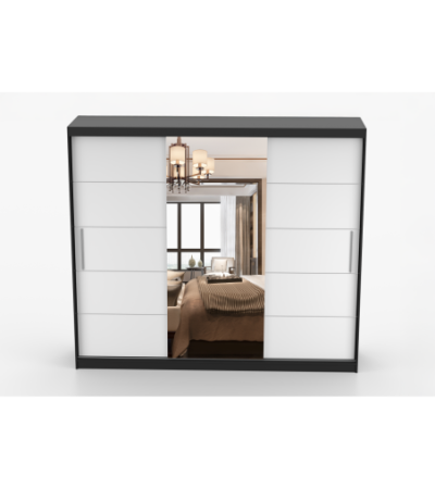 Armoire Théana avec miroir 250 cm