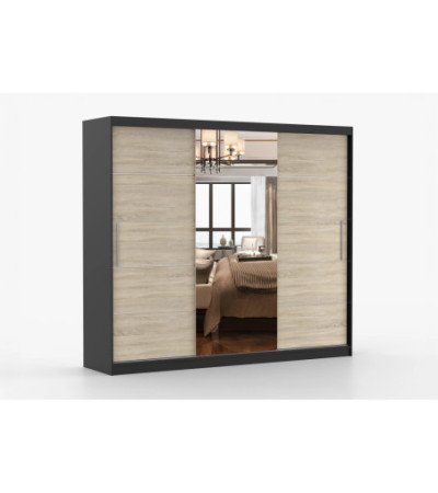 Armoire Théana avec miroir 250 cm