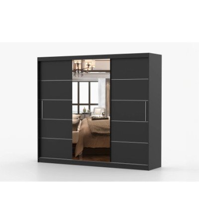 Armoire Théana avec miroir 250 cm
