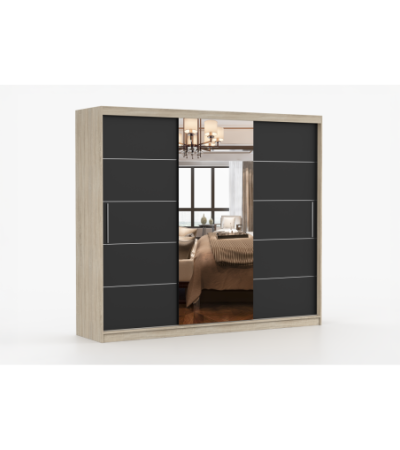 Armoire Théana avec miroir 250 cm