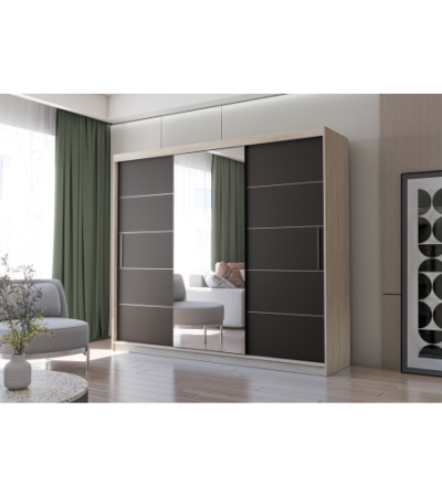 Armoire Théana avec miroir 250 cm