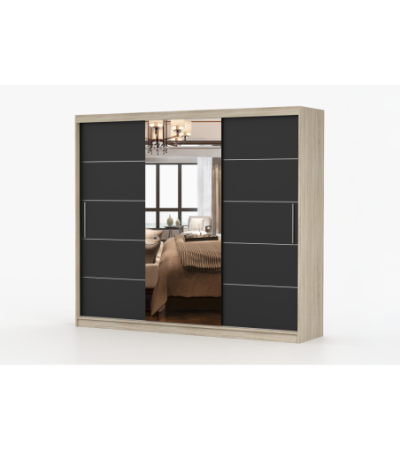 Armoire Théana avec miroir 250 cm