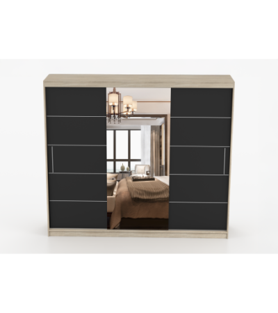 Armoire Théana avec miroir 250 cm