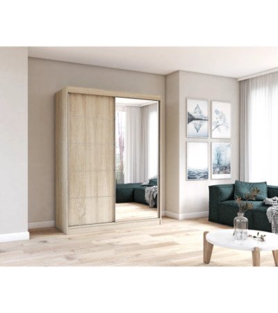 Armoire Vaiana 150 cm avec miroir