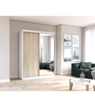 Armoire Vaiana 150 cm avec miroir
