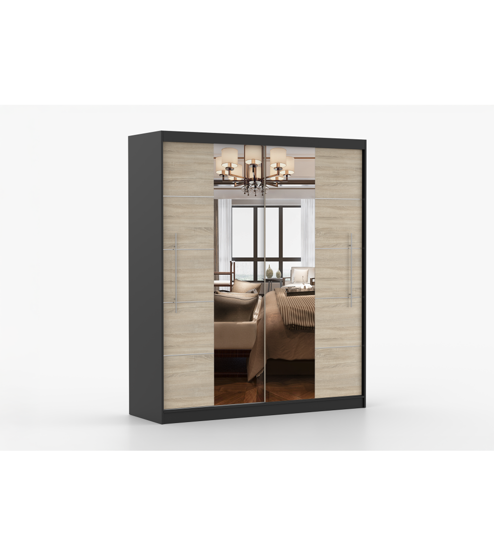 Armoire Orelia 203 cm avec miroir