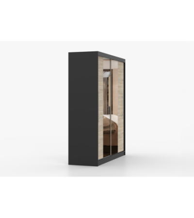 Armoire Orelia 203 cm avec miroir