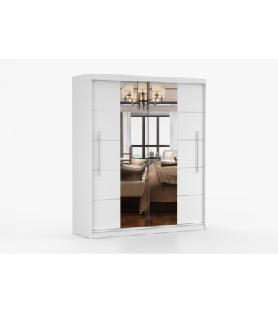 Armoire Orelia 203 cm avec miroir