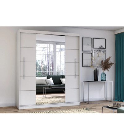 Armoire Orelia 203 cm avec miroir