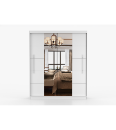 Armoire Orelia 203 cm avec miroir