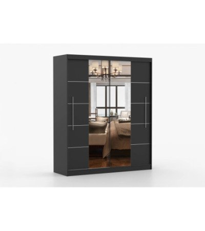 Armoire Orelia 203 cm avec miroir