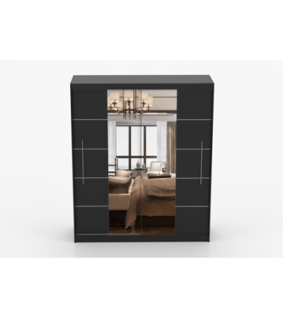 Armoire Orelia 203 cm avec miroir