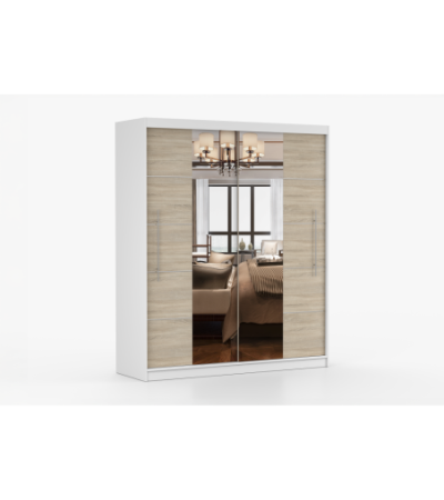 Armoire Orelia 203 cm avec miroir