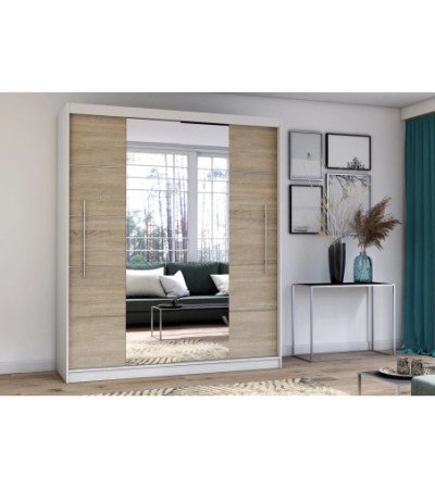 Armoire Orelia 203 cm avec miroir