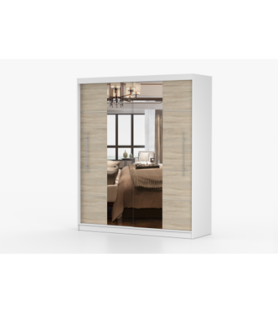 Armoire Orelia 203 cm avec miroir