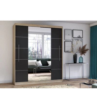Armoire Orelia 203 cm avec miroir