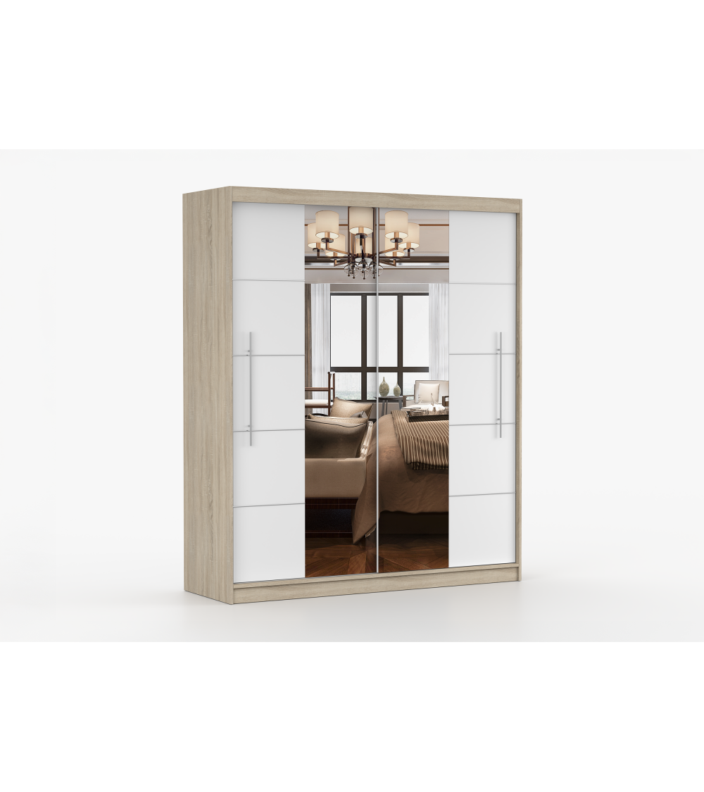 Armoire Orelia 203 cm avec miroir