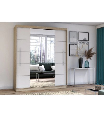 Armoire Orelia 203 cm avec miroir