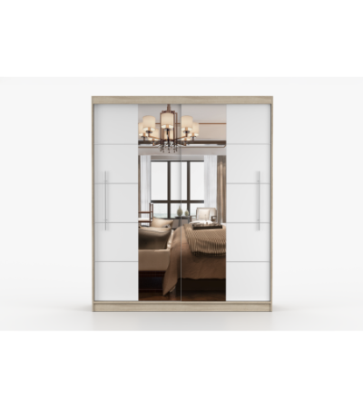 Armoire Orelia 203 cm avec miroir