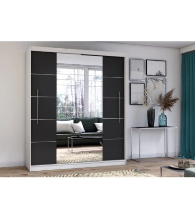 Armoire Orelia 203 cm avec miroir