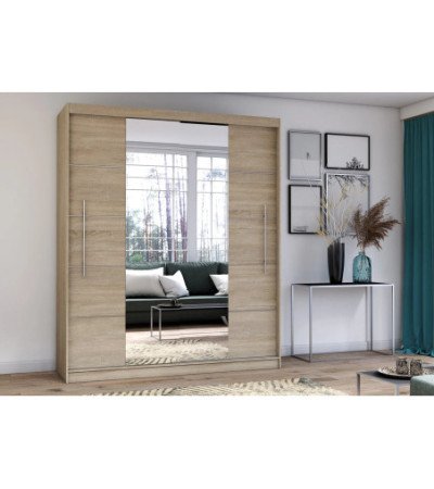 Armoire Orelia 203 cm avec miroir